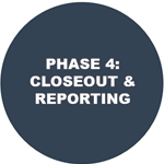Click for more information on Phase 4, grant closeout and reporting 